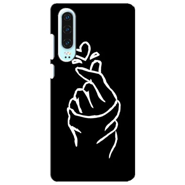 Чехол с рисунком «Сердце на черном» для Huawei P30 Чехол с рисунком «Сердце на черном» для Huawei P30