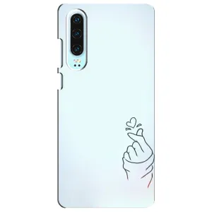 Чехлы (Знак сердечка) на Huawei P30 (Сердце на голубом)