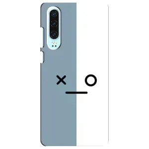 Силиконовые Чехлы (смешные стикеры) для Huawei P30 (Серо-белый)