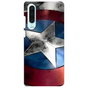 Чехол с Щитом Капитана Америки на Huawei P30 (Щит Капитана Америки)
