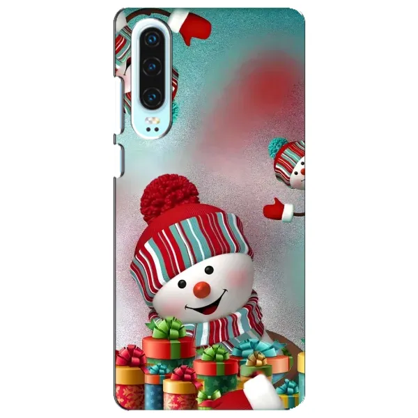 Чехол с рисунком «Снеговик в шапке» для Huawei P30