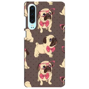 Чехол (ТПУ) Милые собачки для Huawei P30 (Собачки Мопсики)