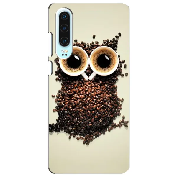 Чехол с рисунком «Сова с зерен кофе» для Huawei P30 Чехол с рисунком «Сова с зерен кофе» для Huawei P30