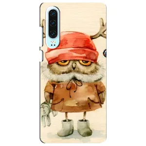 Чехлы с принтом СОВЫ для Huawei P30 (Сова в шапке)