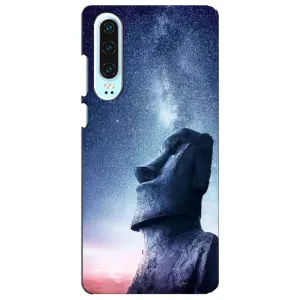 Силиконовые Чехлы (смешные стикеры) для Huawei P30 (Статуя)