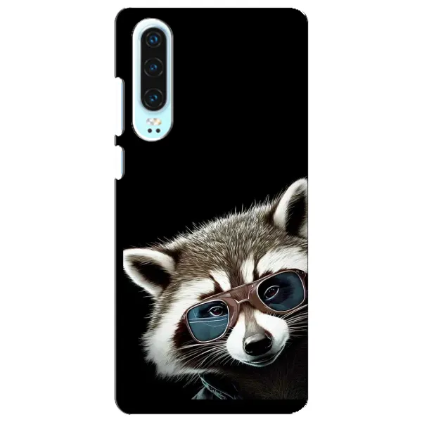 Чехол с рисунком «Стильный Енот» для Huawei P30 Чехол с рисунком «Стильный Енот» для Huawei P30