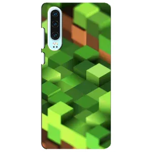Чехлы для Huawei P30 (Персонажи Майн Крафт) (Текстура)
