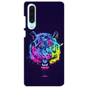 Силиконовый бампер с картинкой животных для Huawei P30 (Тигр-Арт)