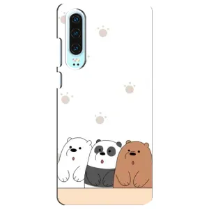 Чехлы с изображением разных животных для Huawei P30 (Удивленные медвеженки)