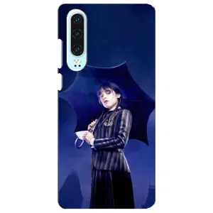 Чехлы с принтом Уэнсдей на Huawei P30 (Уэнсдей с зонтом)