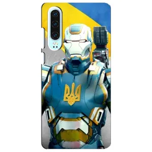 Силиконовый Чехол на Huawei P30 (Я-Украина) (Украинский робокоп)