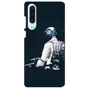 Силиконовый чехол с картинкой "Герой Pubg" на Huawei P30 (В экиперовке)