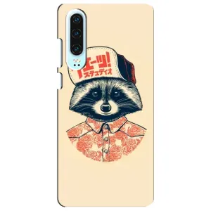 Силиконовый Чехол с Енотами на Huawei P30 (В кепчику)