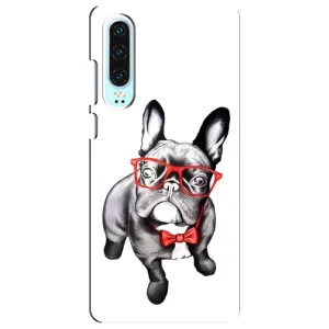 Бампер для Huawei P30 с картинкой "Песики" (В очках)