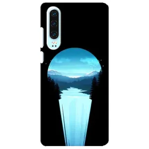 Летний Чехол на Huawei P30 (Синий Водопад)