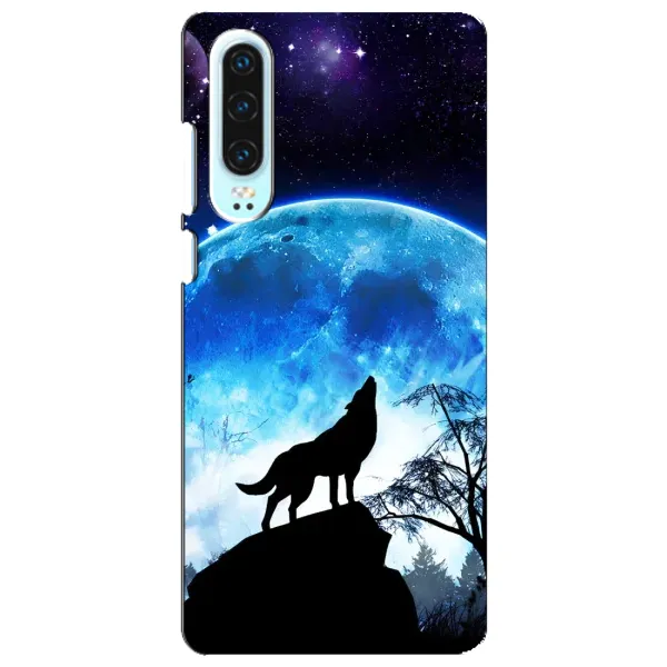Чехол с рисунком «Воет на луну» для Huawei P30 Чехол с рисунком «Воет на луну» для Huawei P30