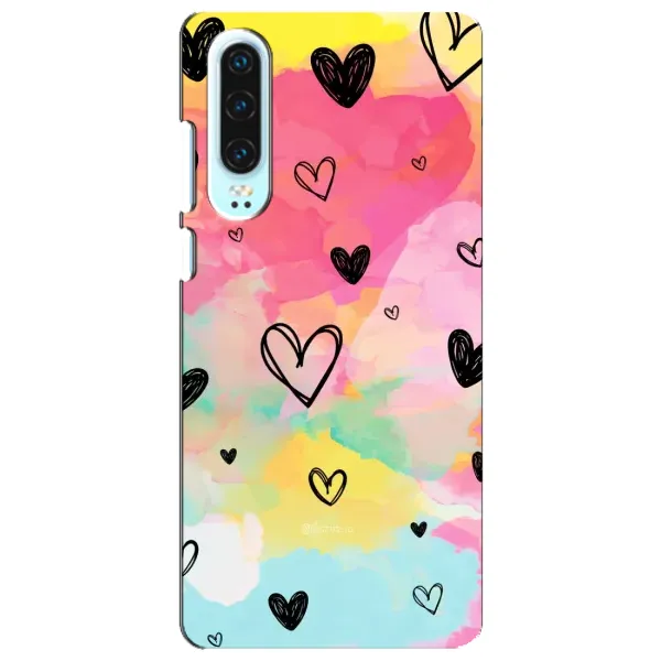 Чехол с рисунком «Яркие сердечки» для Huawei P30 Чехол с рисунком «Яркие сердечки» для Huawei P30