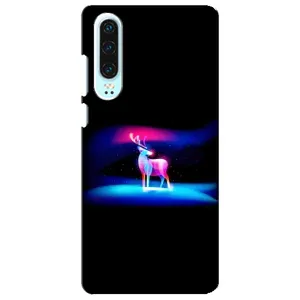 Силиконовый бампер с картинкой животных для Huawei P30 (Яркий олень)
