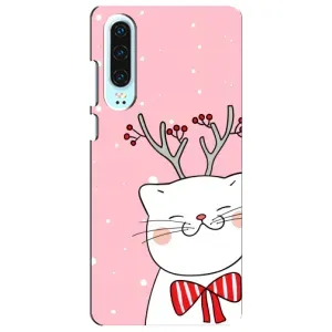 Чехол на тематику: Коты для Huawei P30 (Зимний кот)
