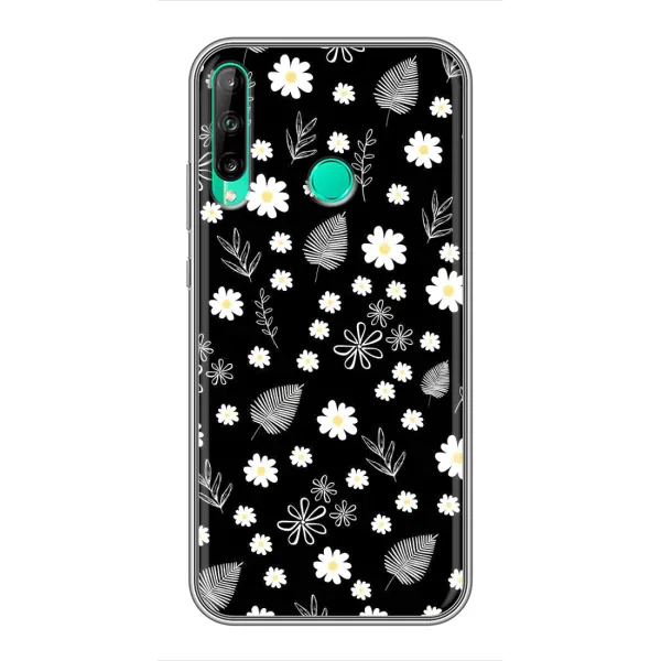 Чехол с рисунком «цветение на чорном» для Huawei P40 Lite e Чехол с рисунком «цветение на чорном» для Huawei P40 Lite e