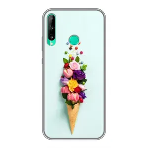 Чехлы с тематикой "ЦВЕТЫ" на Huawei P40 Lite e (Цветок-мороженное)