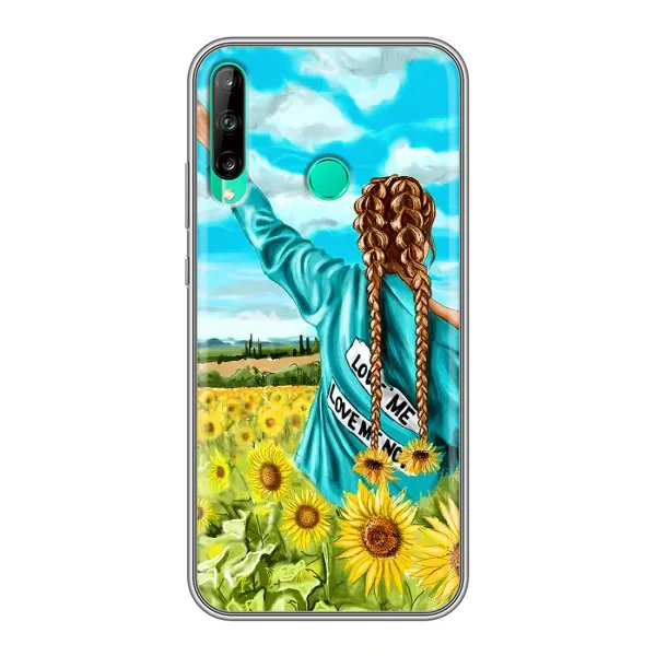 Чехол с рисунком «Девушка на поле» для Huawei P40 Lite e