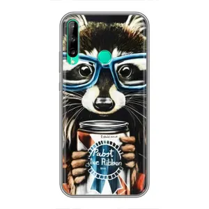 Силиконовый Чехол с Енотами на Huawei P40 Lite e (Енот в очках)