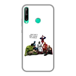 Чехлы для Huawei P40 Lite e (Для Христиан) (Иисус супергерой)
