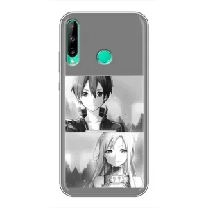 Чехол с персонажами АНИМЕ на Huawei P40 Lite e (Кирито-Асуна)
