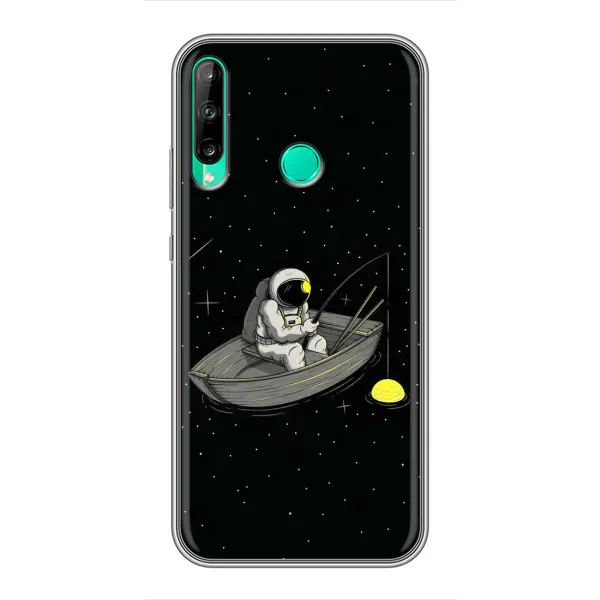 Чехол с рисунком «Космонавт на рыбалке» для Huawei P40 Lite e Чехол с рисунком «Космонавт на рыбалке» для Huawei P40 Lite e