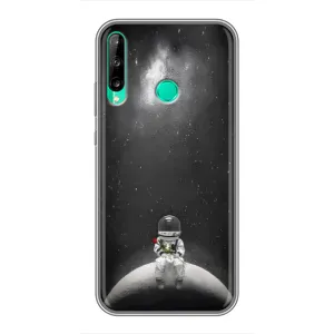 Силиконовый Чехол с принтом "Космонавты" на Huawei P40 Lite e (Космонавт романтик)