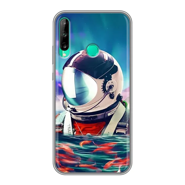 Чехол с рисунком «Космонавт в воде» для Huawei P40 Lite e Чехол с рисунком «Космонавт в воде» для Huawei P40 Lite e