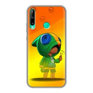 Чехол Бравл Старс для Huawei P40 Lite e (LEON в кофте)