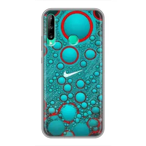 Силиконовый Чехол на Huawei P40 Lite e с картинкой Nike (Найк зеленый)
