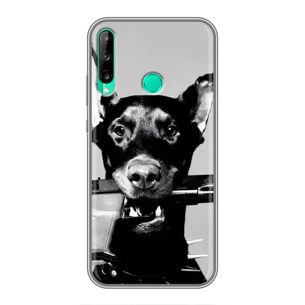 Чохол з малюнком «Небезпечний доберман» для Huawei P40 Lite e Чохол з малюнком «Небезпечний доберман» для Huawei P40 Lite e