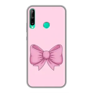 Чехол банты для Huawei P40 Lite e (Розовый бантик)
