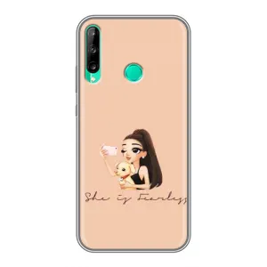 Силиконовый Чехол на Huawei P40 Lite e с картинкой Стильных Девушек (С собакой)