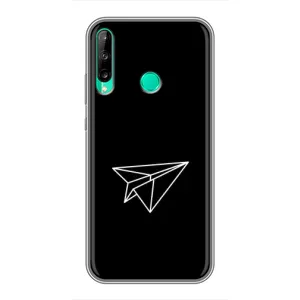 Чехол с картинками на черном фоне для Huawei P40 Lite e (Самолетик)