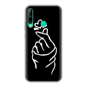 Чехлы (Знак сердечка) на Huawei P40 Lite e (Сердце на черном)