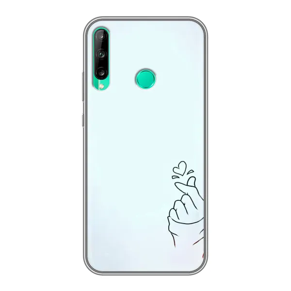 Чехол с рисунком «Сердце на голубом» для Huawei P40 Lite e Чехол с рисунком «Сердце на голубом» для Huawei P40 Lite e