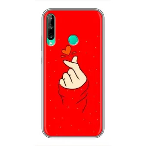 Чехлы (Знак сердечка) на Huawei P40 Lite e (Сердце на красном)