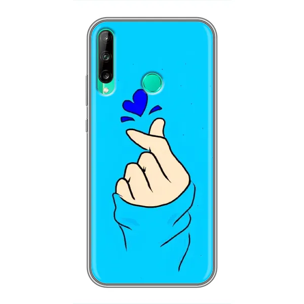 Чехол с рисунком «Сердце на синем» для Huawei P40 Lite e Чехол с рисунком «Сердце на синем» для Huawei P40 Lite e