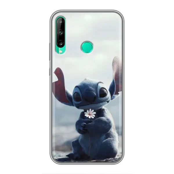 Чехол с рисунком «Стич с цветочком» для Huawei P40 Lite e Чехол с рисунком «Стич с цветочком» для Huawei P40 Lite e