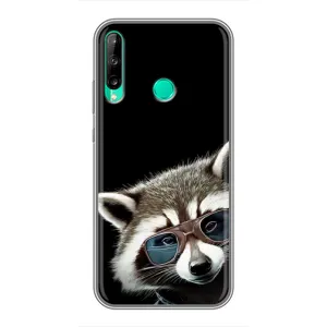 Силиконовый Чехол с Енотами на Huawei P40 Lite e (Стильный Енот)