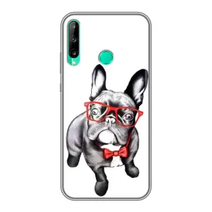 Бампер для Huawei P40 Lite e с картинкой "Песики" (В очках)