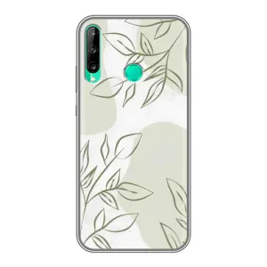 Чехол цветочный дизайн для Huawei P40 Lite e (Зелёный дизайн)
