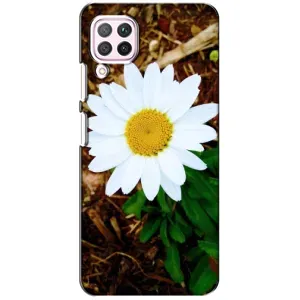 Чехол с ромашками на Huawei P40 Lite (Белая ромашка)