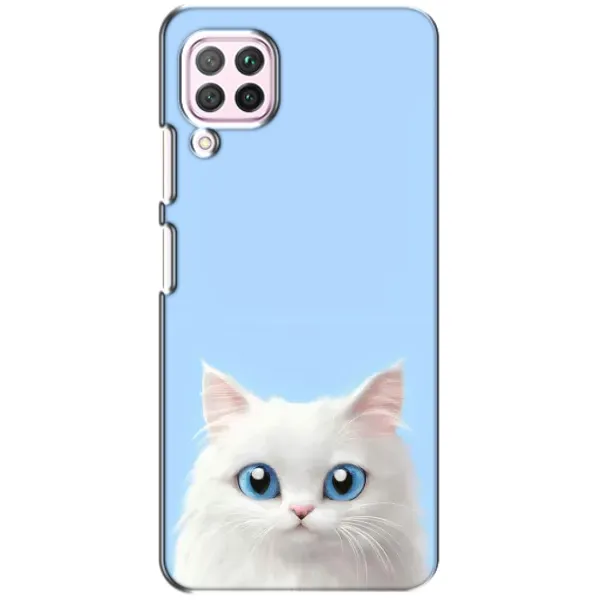 Чехол с рисунком «Белый кот» для Huawei P40 Lite Чехол с рисунком «Белый кот» для Huawei P40 Lite