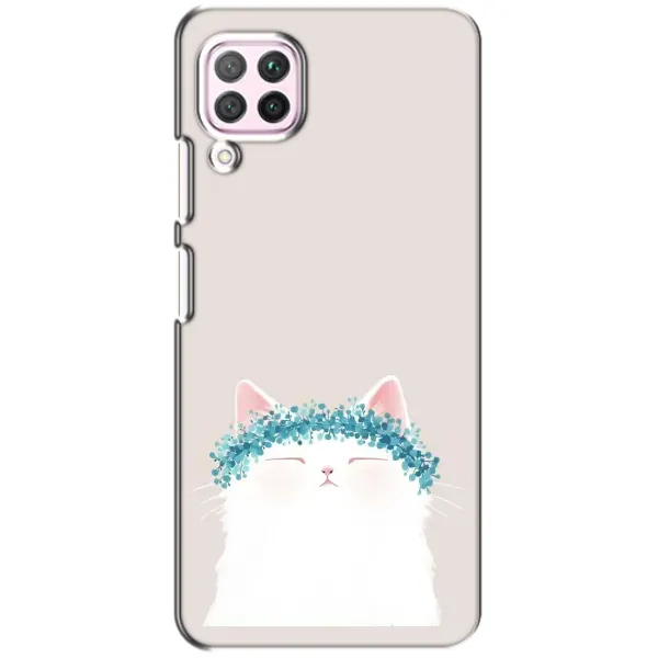 Чехол с рисунком «Белый котик» для Huawei P40 Lite Чехол с рисунком «Белый котик» для Huawei P40 Lite