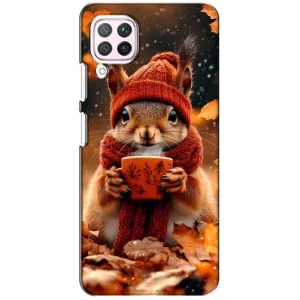 Друкований чохол 'Звірята з кавою' для Huawei P40 Lite (Білка з кавою)